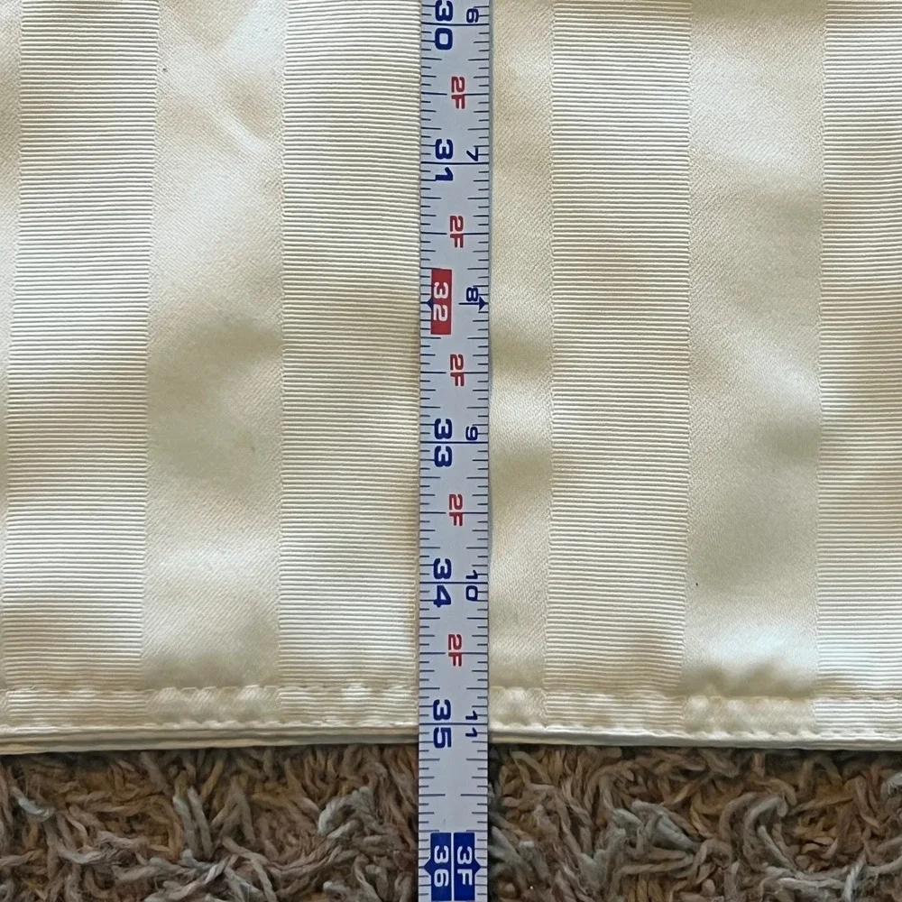 Ivory‎ Striped Table Runner Cream Satin Stripe 70x13.5 Home Decor